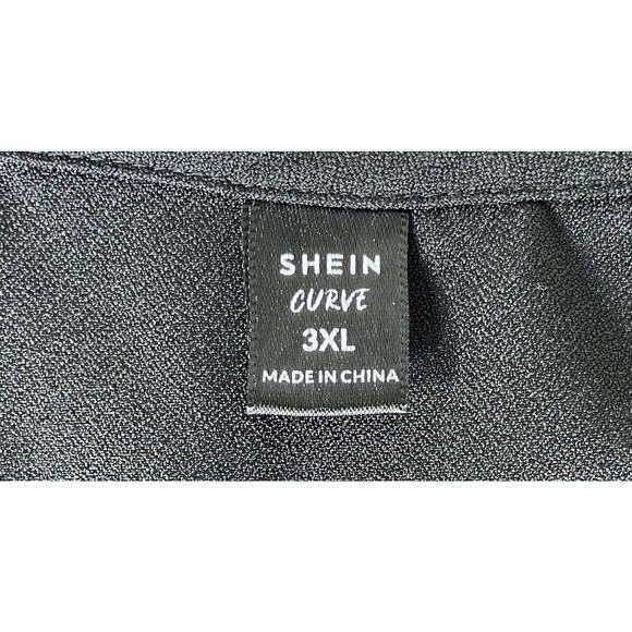 Shein Curve Women's Top Curvy Sleeveless Black Blouse Round Neck‎ Size 3XL - Picture 5 of 10